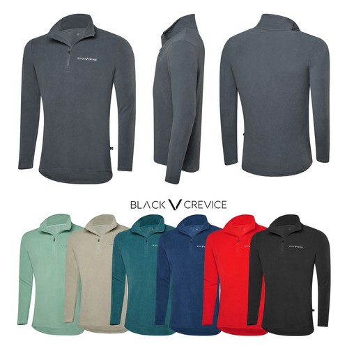 Black crevice herren fleece - black,